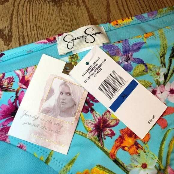Jessica Simpson Floral Print Swim Bottoms - Picture 8 of 8